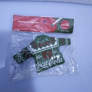 Vintage Coca-cola mini sweater ornament